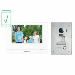 Aiphone Intercom Kit Smartphone Connection 7" Monitor Flush Mounted Door Station, JOS-1FW