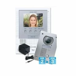 Aiphone Home Intercom Kit, Stainless Steel Flush Mounted Door Station, JF Series JFS-2AEDF