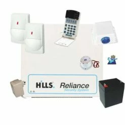 Hills Security Alarm System Reliance 8 , 2 X Quad Detectors, Vertex Code Pad, S7933K