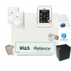 Hills Security Alarm System Reliance 8 , 2 X Quad Detectors, TouchNav Code Pad, S8462K