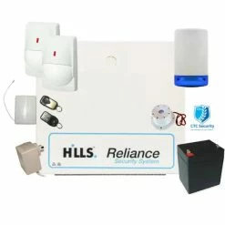 Hills Security Alarm System Reliance 8 , 2 X Quad Detectors, No Code Pad, S8017K