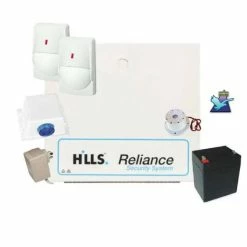 Hills Security Alarm System Reliance 8, 2 X Quad Detectors, No Code Pad, S7483K