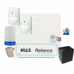 Hills Security Alarm System Reliance 8, 2 X Quad Detectors, No Code Pad, S8415K