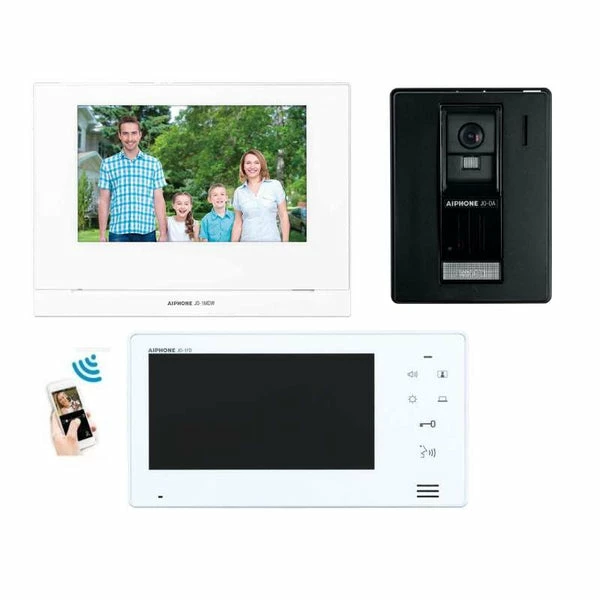 Aiphone Smartphone Intercom Kit, Two Monitors, JO Series, JOS-1AW-2M - Image 2