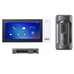 Dahua Intercom Kit 7' Monitor White With Slimline Door Station, KIT-DHI-7INWHT2101E-P