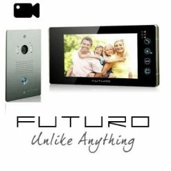 Futuro Home Intercom Flush Mounted Door Station, Picture Memory, Black