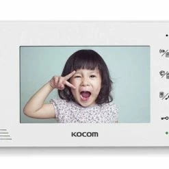 Kocom 7" Handsfree Additional Monitor For KCV-D372, 2 Wire System White Frame