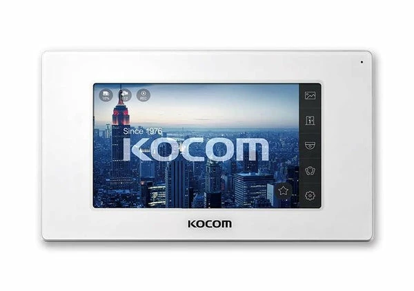 Kocom Home Intercom 7" Wide Screen, Slimline Door Station With CCTV Integration + SD Card, White - Image 5