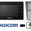 Kocom Intercom Kit 7" Screen With Slimline Door Station + Picture Memory, Black