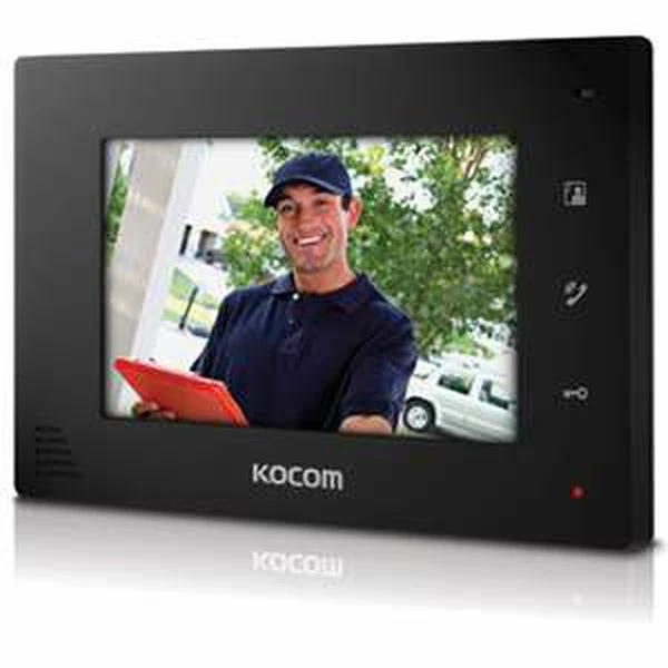 Kocom Intercom 7" Wide Screen + Slimline Door Station, 2 WIRE, Black Frame,KCV-D372 - Image 2