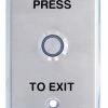 Smart Press To Exit Red LED Illuminated Flush Button On Flat Stainless Steel, WEL1911R