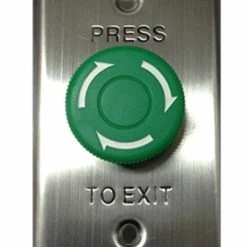 Smart Twist To Exit Green REX Button, WEL2201G
